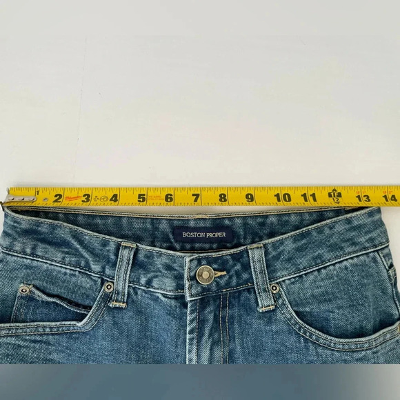 Boston Proper Capri Slit Hem Jeans 100% Cotton Size 2 - Picture 13 of 13